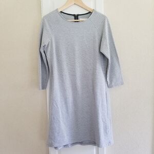 Workshop Republic Clothing Gray Striped Back Zip Dress Size Medium